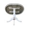 International Concepts Round 36 in Rd Top Ped Table, 12 in Leaf, Counter Ht, White/Heather Gray, 36 W, 48 L, 35.3 in H, Wood K05-36RXT-6B - alternate 9